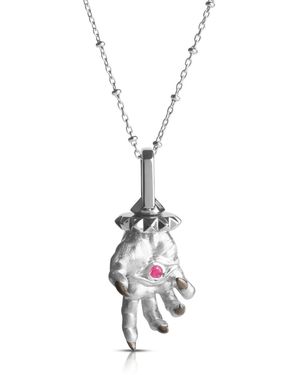 Kasun Hand Of The Protector Pendant - Metallic