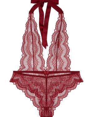 Journelle Natalia Bodysuit Bordeaux - Red