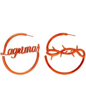 Lavani Jewels Lágrimas Hoops - Orange