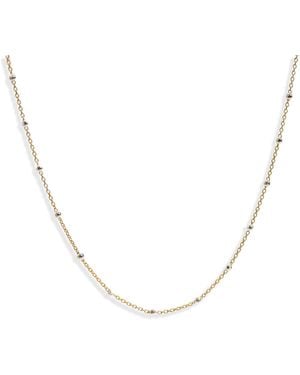 Kate Koel Dainty Beaded Necklace - Metallic