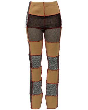 Paloma Lira Patchwork Knitwear Upcycled Trousers - Brown