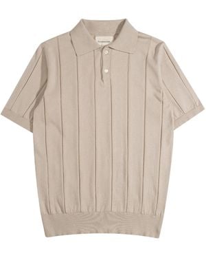 Far Afield Neutrals Jacobs Knit Polo - Natural