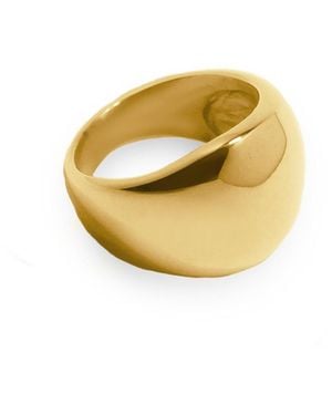 VIEA Diana Dome Statement Chunky Ring - Metallic