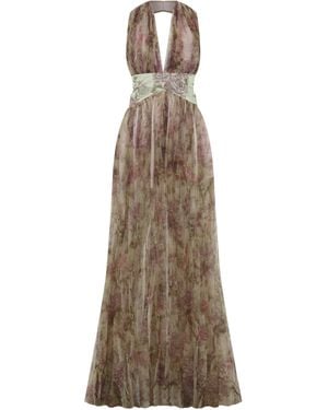 Tuba Ergin Safie Maxi Corset Dress - Natural