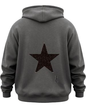 Aura & Co Oxford Glitter Star Hoodie - Gray