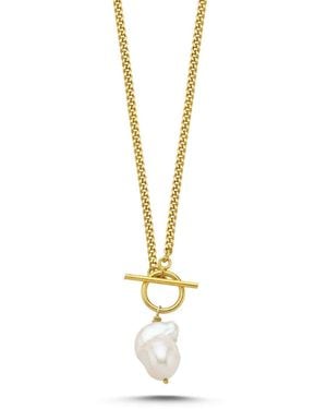 LINYA JEWELLERY Yao Baroque Pearl Chain Necklace - Metallic