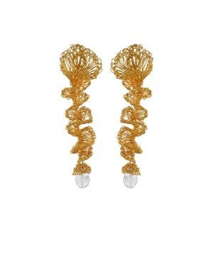 Lavish by Tricia Milaneze Clear & Ella Handmade Earrings - Metallic