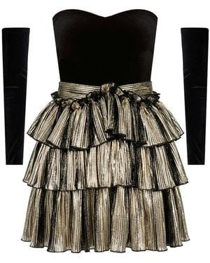 Nur Karaata Versailles Mini Dress - Black