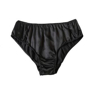 Soft Strokes Silk Set Of Two Pure Mulberry Silk Bikini Pantie - Black