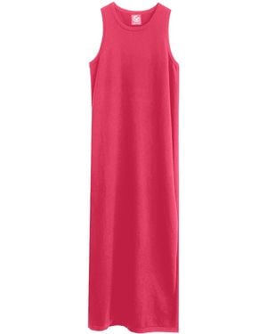 Zenzee Cotton Cashmere Maxi Dress With Side Slits - Pink