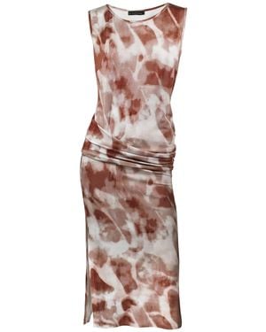 Me & Thee Fast & Furious Nude Print Bamboo Jersey Dress - Brown