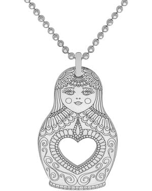 CarterGore Small Russian Doll Necklace - Metallic