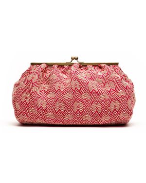 Danni Ro Neutrals Porto Clutch - Red