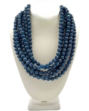 Fairchild Baldwin Helena Denim Necklace - Blue