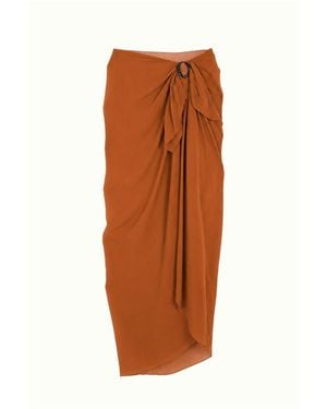 Camila Ctg Adobe Short Sarong - Brown