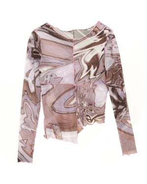 Paloma Lira Galaxy Mesh Top - Grey