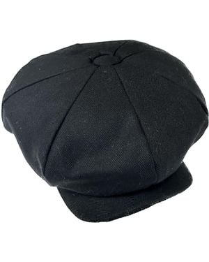 Kinalba Cashmere Baker Boy Cap - Black