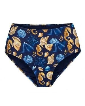 Plivati Ada Mid Waist Bikini Bottoms — Čiovo - Blue