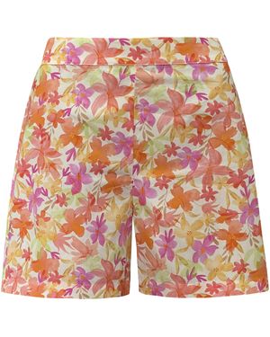 Perlavera Clue Spring Flower Cotton Short - Red