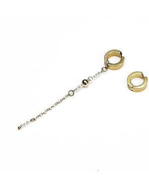Kirei Link Ear Cuff – Stainless Steel & Shell Pearl - Metallic