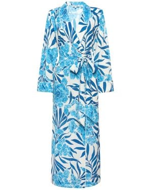 Kato Matador Capri Cotton Robe - Blue