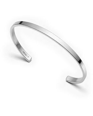 Unaloe Small Band Open Cuff Bracelet For - Metallic