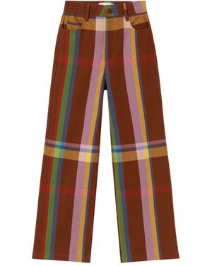 Thinking Mu Charlie Blanket Coral Trousers - Brown