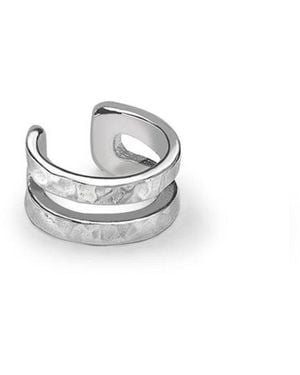Dower & Hall Double Bar Nomad Ear Cuff - White