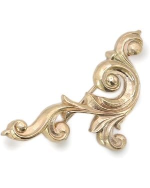 Gabriella Alicia Acanthus Scroll Brooch - Metallic