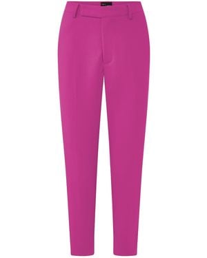 Layo G Cropped Platinum Stretch Dress Pants - Pink