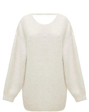 UNDRESS Neutrals Alexa Cream Mini Sweater Dress - White