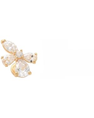 Zahav Jewelry 14K Solid 18G 6Mm Cz Ribbon Internally Threaded Cartilage Earring - Metallic