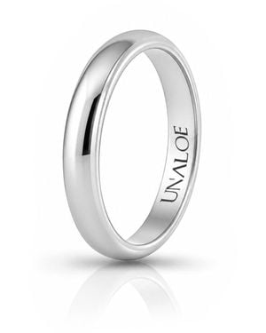 Unaloe Classic Smooth Sterling Band: An Expression Of Courage And Genuine Bond - White