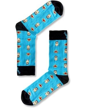 Aloha From Deer King Cotton Socks - Blue