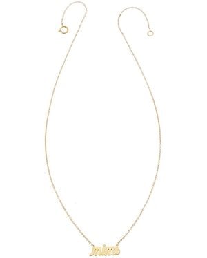 Heather Hawkins Jewelry Mimi Lowercase Script Fourteen Karat Grandmother Fine Jewellery Necklace - White