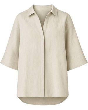 Monlicia Neutrals Iyan Linen Oversize Shirt - Natural