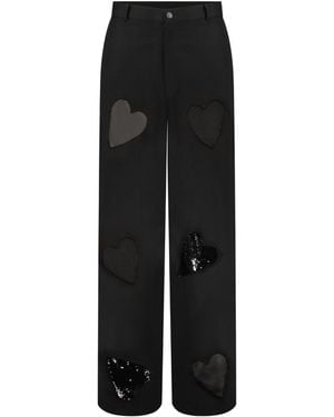 Úchè Denim Seven Hearts Trousers - Black