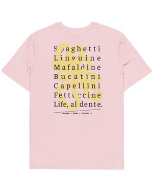 Anchor and Crew Cotton Eleven Life, Al Dente Editions Organic Cotton T-Shirt - Pink