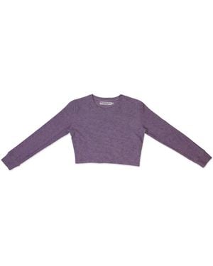 Bradford Row Aliki Cropped Long Sleeve - Purple