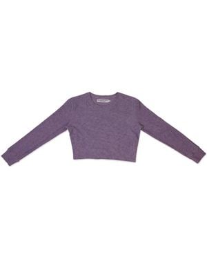 Bradford Row Aliki Cropped Long Sleeve - Purple