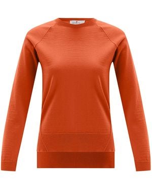 Peraluna Vanessa Slit Detailed Asymmetric Fine Pullover - Orange