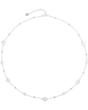Arctic Fox & Co. Bead Pearl Chain Necklace - White