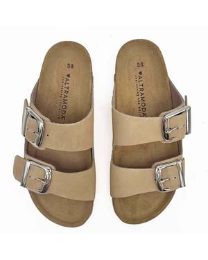 Altramoda Redressing the World Anatomical Cork Footbed Slippers - Brown