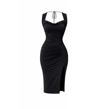 Monice London Aniya Midi Dress - Black