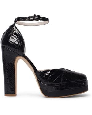 Terry De Havilland Lily Platform Block Heels - Black
