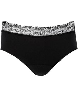 Zd - Zero Defects Atenea High-Waist Lace Brief – Softness With Soy Fibre - Black