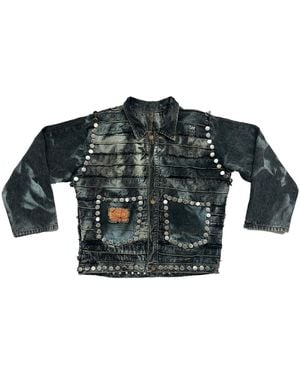 Zasta Studio Carbon Clash Denim Jacket - Green
