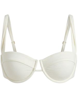 Veroni Swim Bardot Bikini Top - White