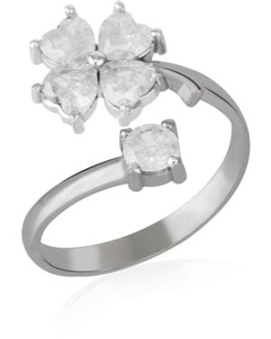 Spero London Four Leaves Clover Luck Ring Sterling - Metallic