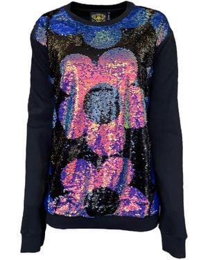 Any Old Iron Iridescent Right Quant Reversible Sequin Sweatshirt - Black